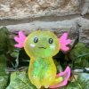 Squishy Glitter Axolotl Yellow