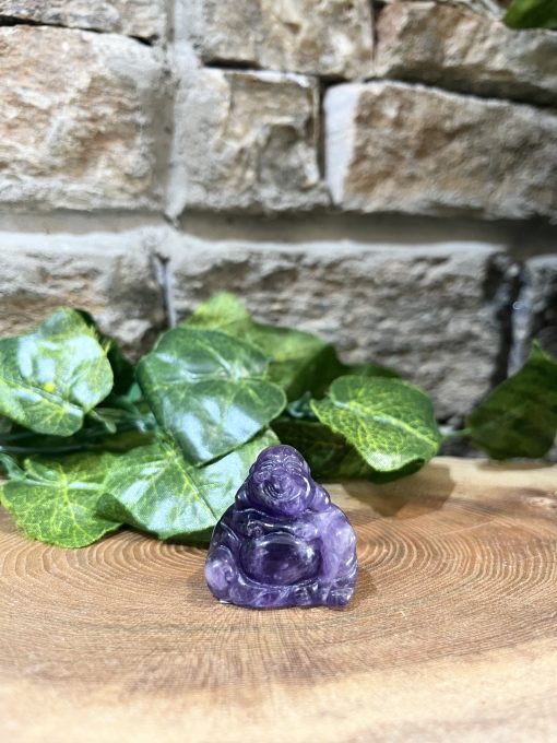 Amethyst Crystal Buddha Carving 3cm