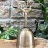 Triple Moon Altar Bell Gold Brass - Image 2