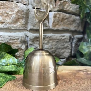 Triple Moon Altar Bell Gold Brass