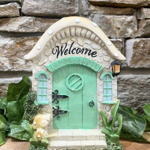 Pastel Mushroom Welcome Fairy Door