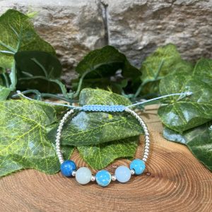 Apatite & Aquamarine Crystal Bracelet