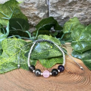 Hematite & Tourmaline Crystal Bracelet