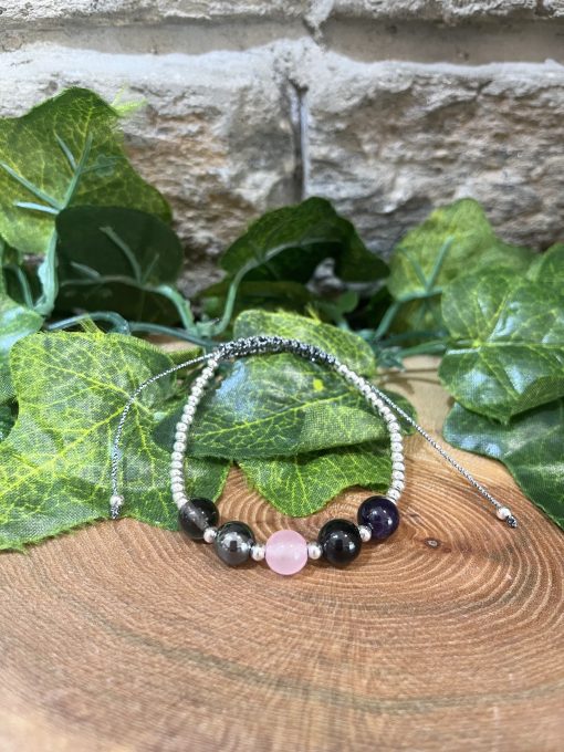 Hematite & Tourmaline Crystal Bracelet