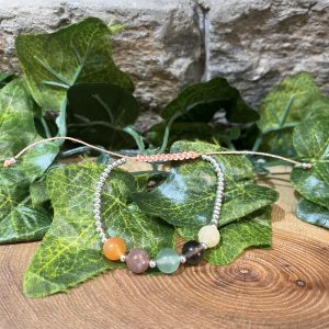 Sunstone & Aventurine Crystal Bracelet
