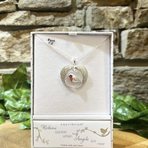 Robins Appear Silver Wings Necklace