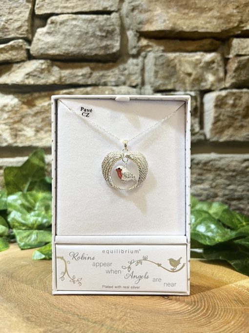 Robins Appear Silver Wings Necklace