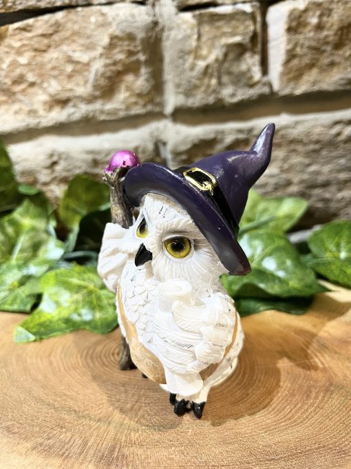 Wizard Owl Ornament Purple Hat - Image 2