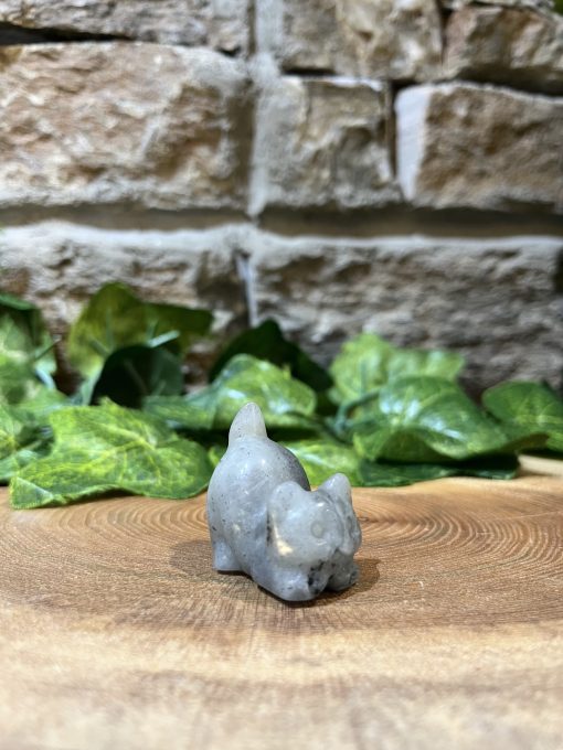 Grey Labradorite Crystal Cat 3cm