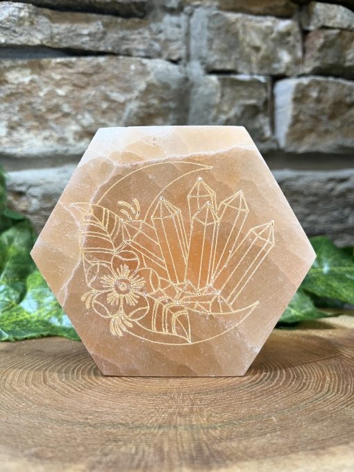 Orange Selenite Celestial Charging Plate