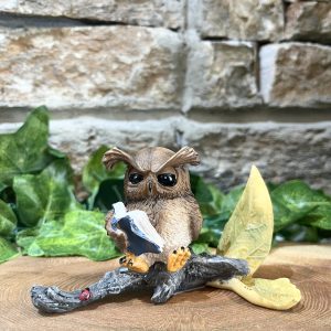 Reading Owl On Branch Ornament