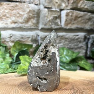 Pyrite Crystal Flame 8cm