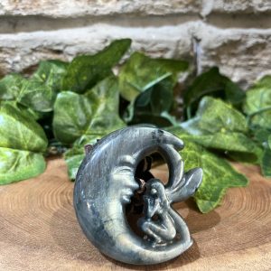 Labradorite Crystal Fairy On Moon
