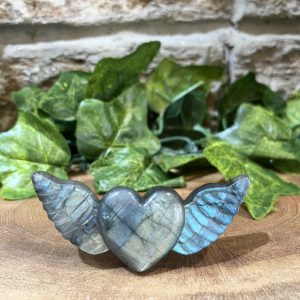 Labradorite Crystal Angel Winged Heart
