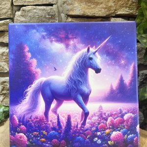 Cosmic Unicorn Tile Art Plaque