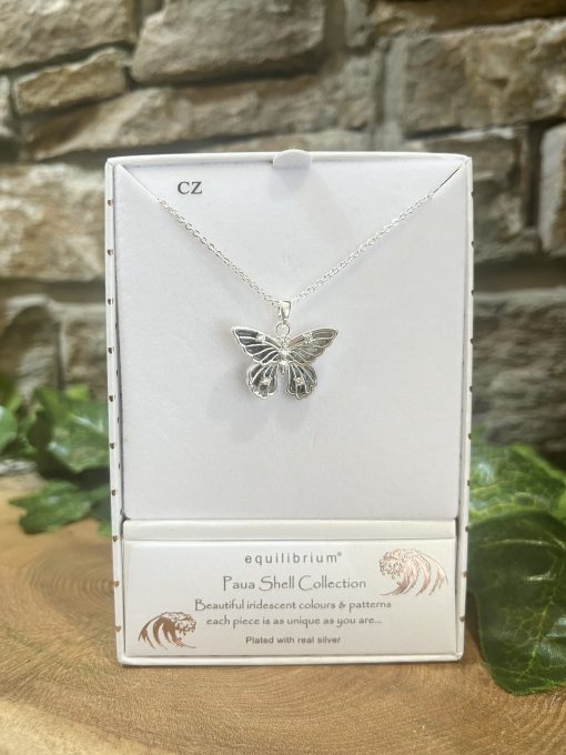 Paua Shell Butterfly Necklace