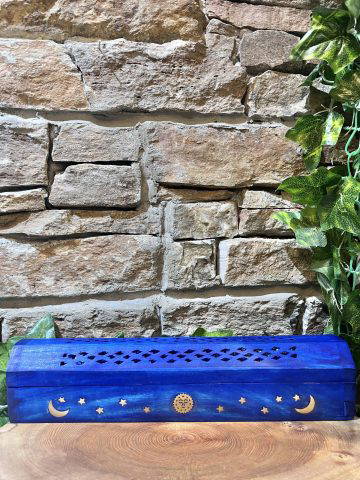 Sun & Moon Incense Box Blue