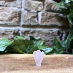 Tiny Rose Quartz Crystal Angel