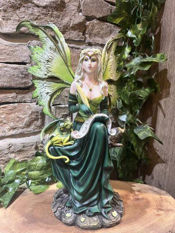 Giada Woodland Fairy Figurine With Dragon
