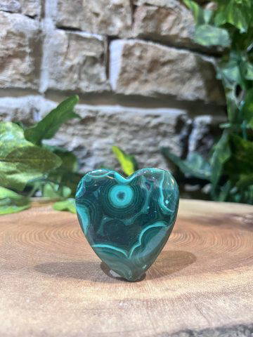 Malachite Crystal Heart 4cm