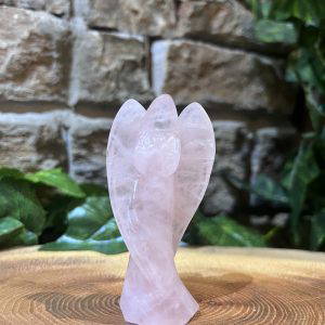Rose Quartz Crystal Angel 7cm