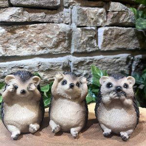 See No Hear No Hedgehog Trio Ornaments