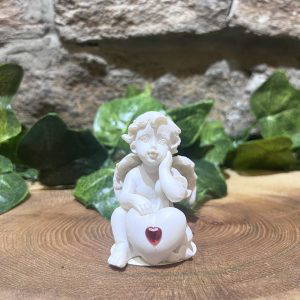 Little Cherub Red Heart Ornament