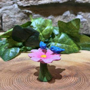 Miniature Flower Bird Bath Bluebirds