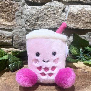 Pink Boba Tea Plushy Palm Pal