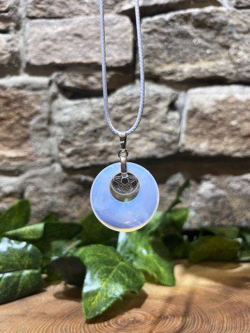 Opalite Crystal Triple Moon Pendant - Image 2