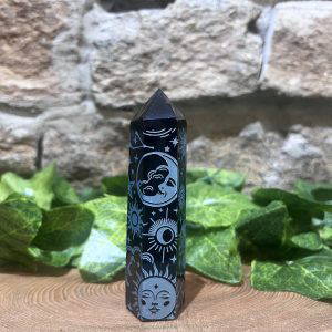 Celestial Obsidian Crystal Tower Blue