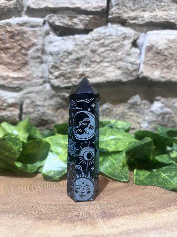 Celestial Obsidian Crystal Tower Blue