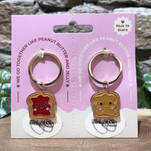 Peanut Butter & Jelly Keyring Set