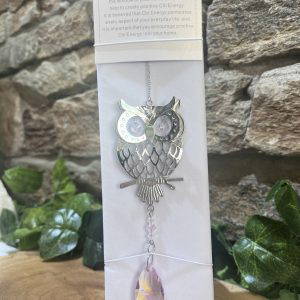Owl Suncatcher Pink