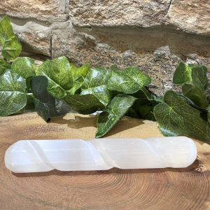 Chunky Selenite Crystal Spiral Wand
