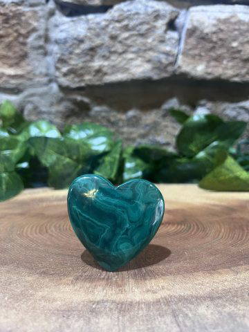 Malachite Crystal Heart 4cm