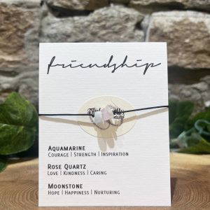 Friendship Crystal Bracelet Aquamarine Rose Quartz and Moonstone