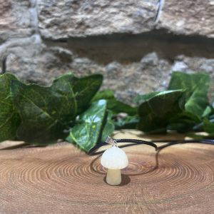 Yellow Calcite Crystal Mushroom Necklace