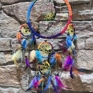 Rainbow Feather Dreamcatcher