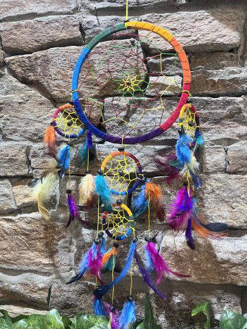 Rainbow Feather Dreamcatcher