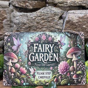 Step Carefully Fairy Garden Sign
