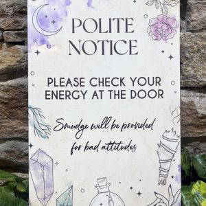 Check Your Energy Metal Sign