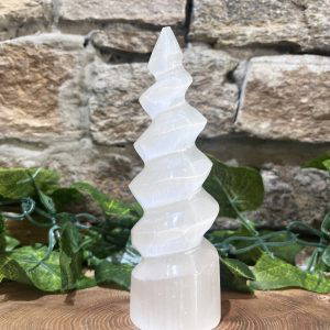 Spiral Selenite Crystal Tower 15cm
