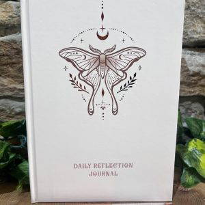 Luna Moth Daily Reflection Journal with Crystal Pen