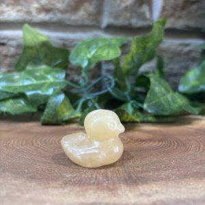 Yellow Calcite Crystal Duck 3cm