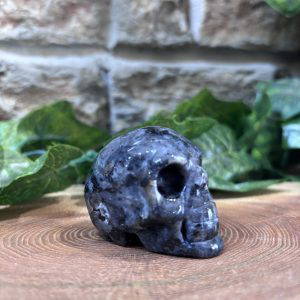 Labradorite Larvikite Crystal Skull