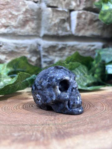 Labradorite Larvikite Crystal Skull