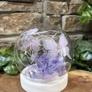 Butterfly Petal LED Glass Ball Lilac