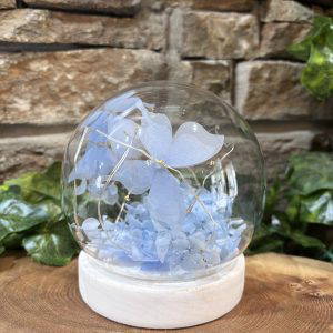Butterfly Petal LED Glass Ball Blue