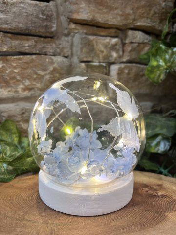 Butterfly Petal LED Glass Ball Blue - Image 2